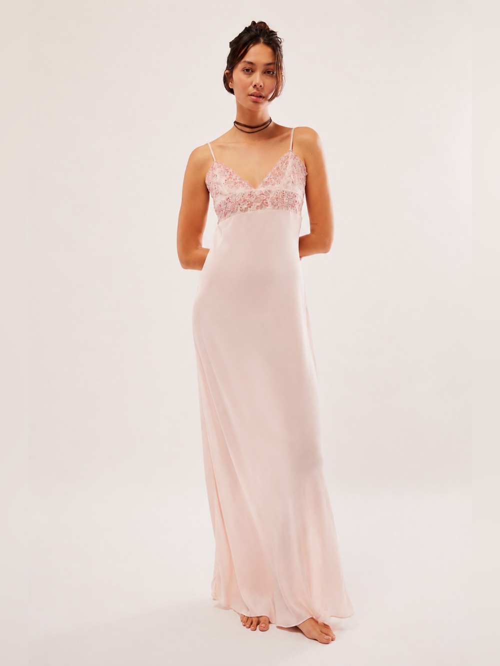 Free People Intimately Midnight Magic Maxi Slip Dress XS Fairy Coquette